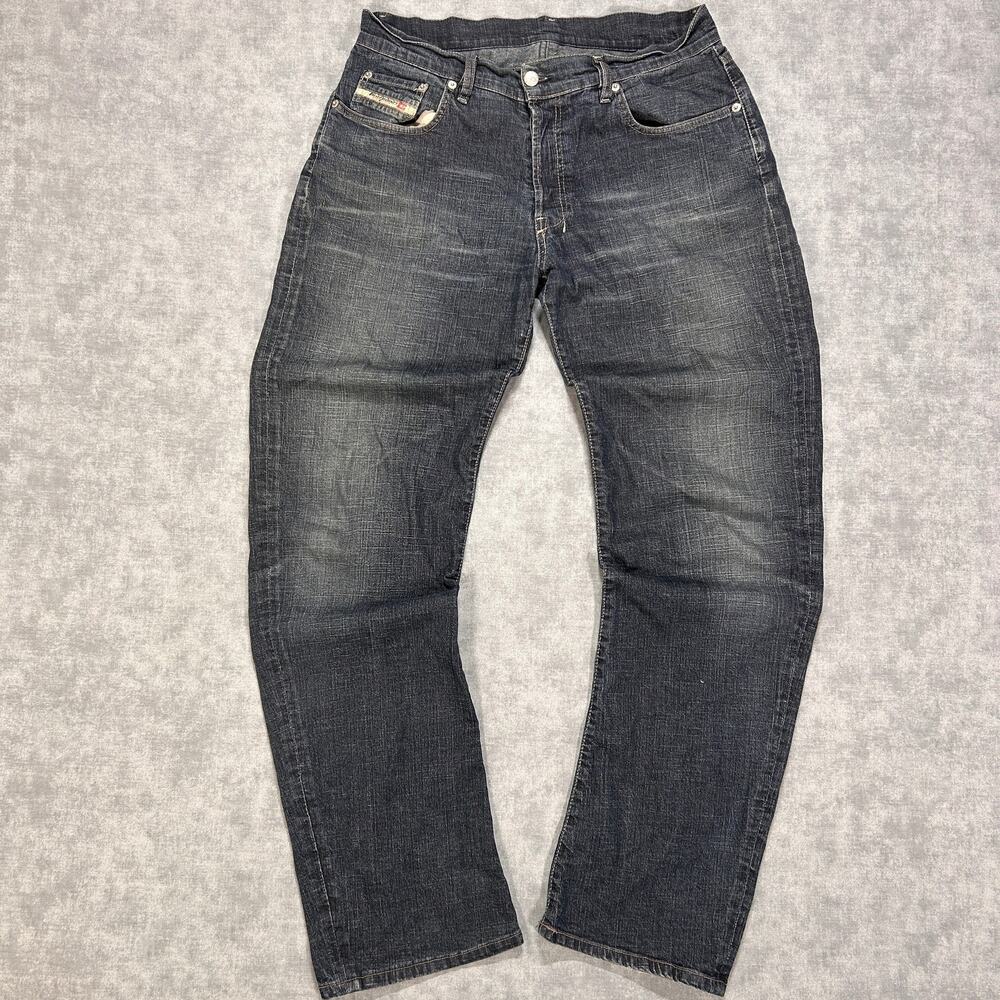 Vintage 2000 Diesel O’Leg Jeans Men 33x32 Made in Italy Y2K Dark Wash Button Fly